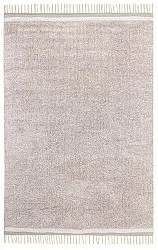 Hochflorteppiche - Celina Natural Cotton Shaggy (taupe/lavendel)
