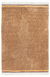 Hochflorteppiche - Celina Natural Cotton Shaggy (braun/orange)