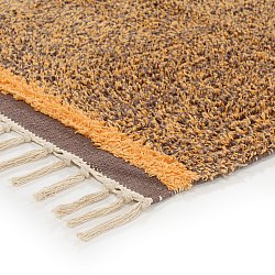 Hochflorteppiche - Celina Natural Cotton Shaggy (braun/orange)