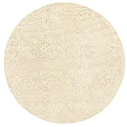 Rund Teppich - Celina Natural Cotton Shaggy (cremefarben/beige)
