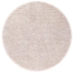 Rund Teppich - Celina Natural Cotton Shaggy (taupe/lavendel)