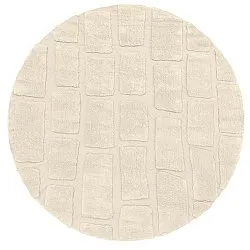 Rund Teppich - Cyrus Natural Cotton Shaggy (beige)