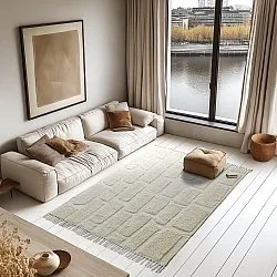 Hochflorteppiche - Cyrus Natural Cotton Shaggy (cremefarben)