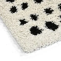 Hochflorteppiche - Dotty (schwarz/weiß)