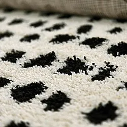 Hochflorteppiche - Dotty (schwarz/weiß)