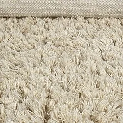 Hochflorteppiche - Fassale Hand Woven Wool Shaggy (creme)