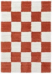 Hochflorteppiche - Gordes (orange/weiß)