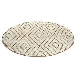 Runde Teppiche - Holwell Natural Cotton Shaggy (cremefarben/braun)
