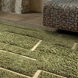 Hochflorteppiche - Kiberg Hand Woven Wool Shaggy (grün)