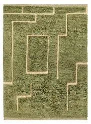 Hochflorteppiche - Kiberg Hand Woven Wool Shaggy (grün)