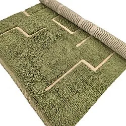 Hochflorteppiche - Kiberg Hand Woven Wool Shaggy (grün)