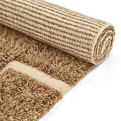 Hochflorteppiche - Kiberg Hand Woven Wool Shaggy (beige)