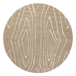 Runde Teppiche - Kindon Natural Cotton Shaggy (beige/weiß)