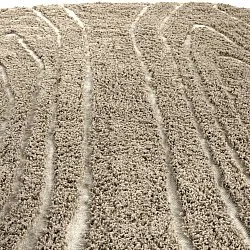 Runde Teppiche - Kindon Natural Cotton Shaggy (beige/weiß)
