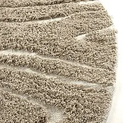 Runde Teppiche - Kindon Natural Cotton Shaggy (beige/weiß)