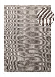 Wollteppich - Larkana (braun/weiß)