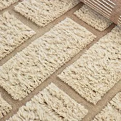 Hochflorteppiche - Leknes Hand Woven Wool Shaggy (creme)