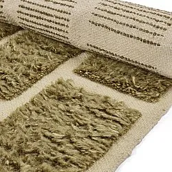 Hochflorteppiche - Leknes Hand Woven Wool Shaggy (grün)