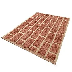 Hochflorteppiche - Leknes Hand Woven Wool Shaggy (terrakotta)