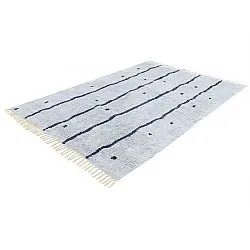 Hochflorteppiche - Leora Natural Cotton Shaggy (grau/blau)