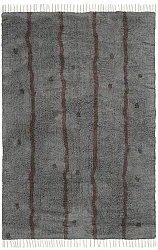 Hochflorteppiche - Leora Natural Cotton Shaggy (schwarz/braun)