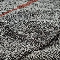 Rund Teppich - Leora Natural Cotton Shaggy (schwarz/braun)