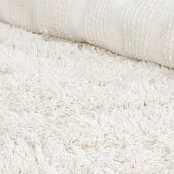 Hochflorteppiche - Lindos Natural Cotton Shaggy (weiß)