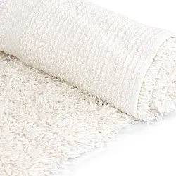 Hochflorteppiche - Lindos Natural Cotton Shaggy (weiß)