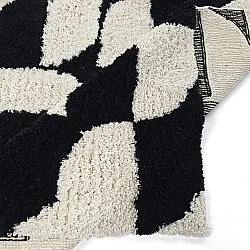 Hochflorteppiche - Marvao Natural Cotton Shaggy (offwhite/schwarz)