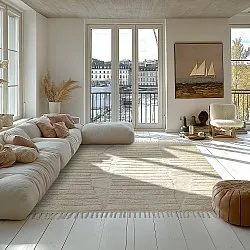 Hochflorteppiche - Rani Natural Cotton Shaggy (beige)