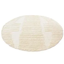 Rund Teppich - Rani Natural Cotton Shaggy (beige)