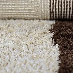 Hochflorteppiche - Sagres Natural Cotton Shaggy (offwhite/braun)