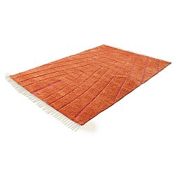 Hochflorteppiche - Sivia Natural Cotton Shaggy (rot/orange)