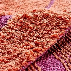 Hochflorteppiche - Sivia Natural Cotton Shaggy (rot/orange)