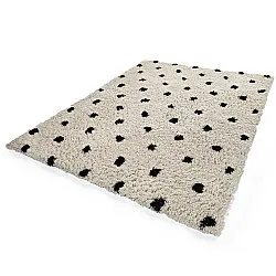 Hochflorteppiche - Soria Natural Cotton Shaggy (offwhite/schwarz)