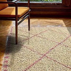 Hochflorteppiche - Tiznit (beige/rosa)