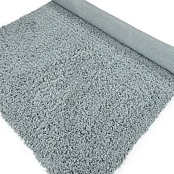 Hochflorteppiche - Combarro Solid Cotton Shaggy (hellblau)