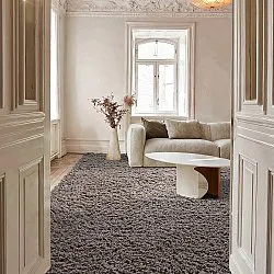 Hochflorteppiche - Combarro Solid Cotton Shaggy (taupe)
