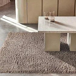 Hochflorteppiche - Combarro Solid Cotton Shaggy (taupe)
