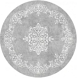 Rund Teppich - Santi (grau/weiß)