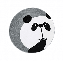 Kinderteppich - Bueno Panda Rund (grau)