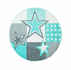 Kinderteppich - Bueno Night Stars Rund (Türkis)