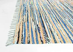 Flickenteppich - Delhi (beige/blau)