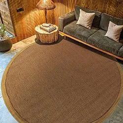 Rund Teppich (sisal) - Agave (braun)