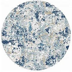 Rund Teppich - Hiboun (blau)