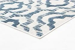 Shaggy Indoor-Outdoor - Trenton (weiß/blau)
