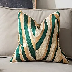 Kissenbezug - Square Luxury 45 x 45 cm (grün/gold)
