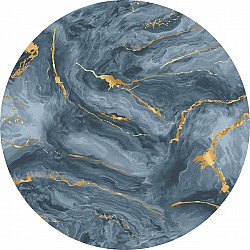 Runde Teppiche - Storm (blau/gold)