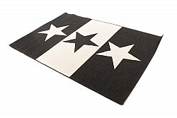 Wilton-Teppich - Three Star (schwarz/weiß)