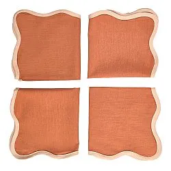 Servietten - 4er-Pack Stoffservietten Yrsa (rost)